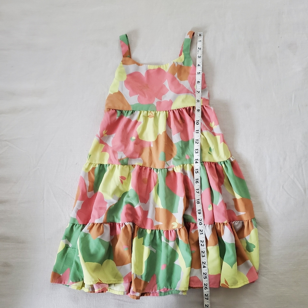 Social Standard Colorful Floral Watercolor Painted Kids Dress 7/8 Girl Whimsical - Picture 2 of 8